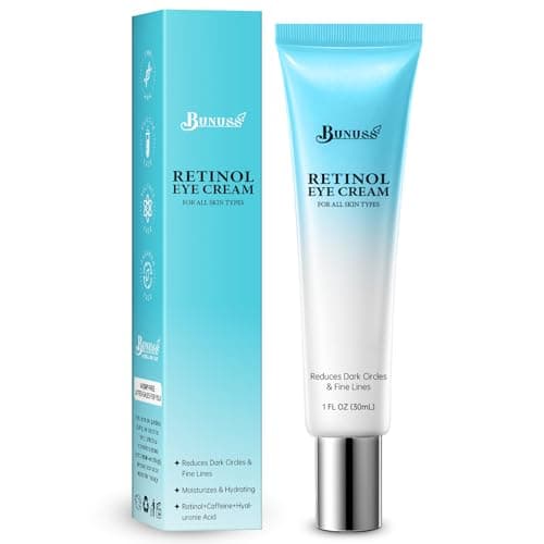 Retinol Eye Cream - Eye Cream for Dark Circles, Puffiness, Anti Aging, with Peptides, Caffeine, Hyaluronic Acid, Reduces Bags, Dark Circles Under Eye Treatment, Smooths Wrinkles & Fine Lines, 1 fl. oz - Image 1
