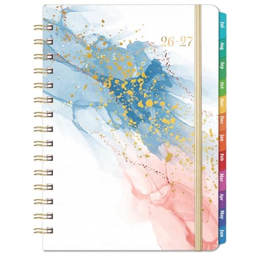 2026-2027 Planner - 2026-2027 Planner Weekly and Monthly from July 2026 - June 2027, 8.5'' X 6.4'', Weekly Monthly Planners 12 Month with Colorful Tabs, Elastic Closure, Back Pocket