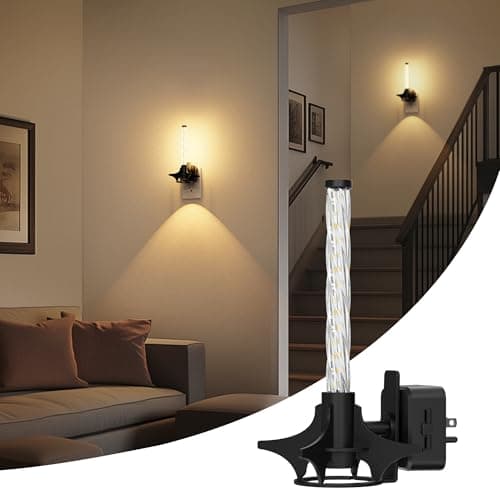 JandCase LED Night Light Plug into Wall, Dusk to Dawn Sensor, Dimmable 0-100LM Adjustable Brightness, 3000K Soft White Night Light for Bedroom, Bathroom, Stairway, Hallway, 1 Pack