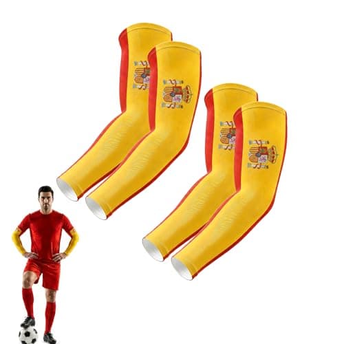 Aegend Arm Sleeves for Men Father's Day, Mundial 2026,Sports Spain Flag Arm Sleeves for Baseball Football Basketball,Youth & Adult Sizes,2Pairs - Image 1