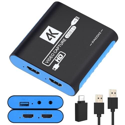 SUDTREEV HDMI Capture Card for Nintendo Switch 2, 1080P 60FPS, Blue - Image 1