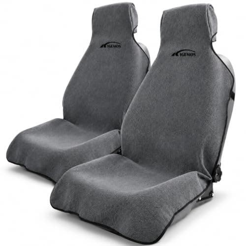 KIGEMOS Car Seat Cover Towel for Cars, SUVs, Vans and Trucks, 2 Pack, Gray