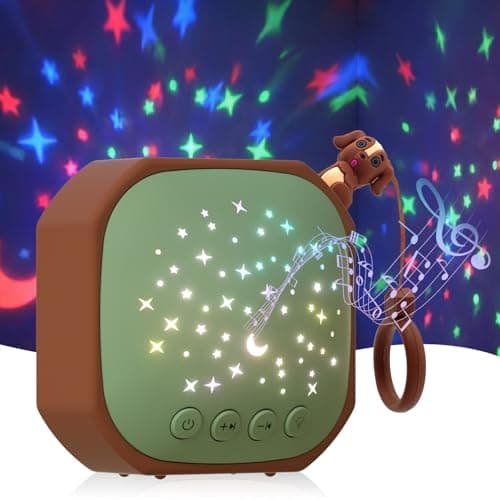 White Noise Sound Machine Baby with Star Projector | Portable Sleep Aid Lullaby Music for Baby Sleeping | Soothing Sound Machine for Nursery, Car Travel, Bedroom Crib, Kids Gifts (Puppy) - Image 1