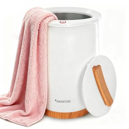 Towel Warmers, Luxury Towel Warmer Bucket, Large Towel Warmer for Bathroom, Auto Shut Off, Fits Up to Two 40"X70" Oversized Towels, Bathrobes, Blankets, PJ's and More, White (Classic White) - Image 1