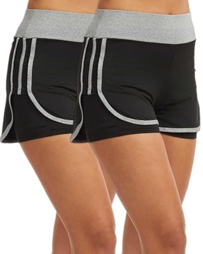 RanZZRan Women's 2-in-1 Running Shorts with Built-in Shorts Liner - High Waisted Athletic Shorts with Pocket, Quick Dry - Image 1