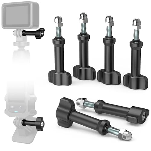 NexAmeri long thumb screws 6 pcs, Antioxidant and rust-Proof treatment, Sturdy and durable, For gopro tripod mount, insta360 1/4" adapter mount, dji adapter mount. Compatible with gopro action camera. - Image 1