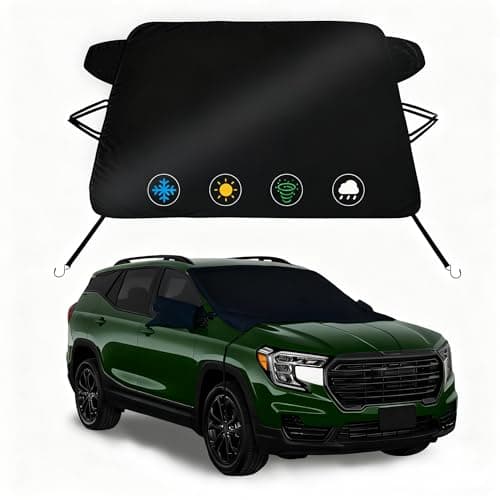 Windshield Snow Cover for GMC Terrain 2018-2026, Waterproof Scratch-Proof Windshield Ice & Frost Cover,2-Layer Oxford Windshield Freeze Protector Includes Anti-Theft Straps Winter Accessories(71"x47") - Image 1