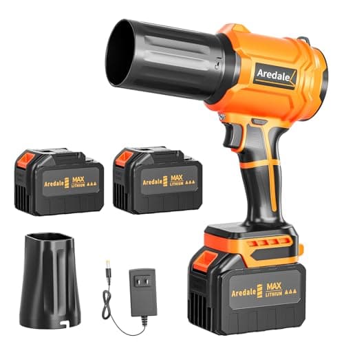 Aredale Leaf Blower Cordless, Handheld Blower with 2 X 6.0Ah 21V Batteries and Charger, 13.41m/s Storm Turbine Battery Powered Blower for Lawn Care, Patio, Snow, Leaf Blowing - Image 1