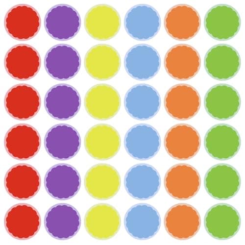 36Pcs 6 Inch Floor Stickers for Classroom, Floor Dots for Line up Markers Self Adhesive Vinyl Floor Decals for Preschool and Kindergarten Elementary Teachers (Classic Style) - Image 1