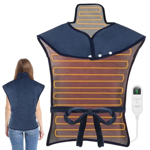 Heating Pad for Neck and Shoulders and Back,Pain Relief, Electric Heating Pad Large Size 24”X34” with 9 Heat Levels, 4 Timer Settings and Auto-Off, Birthday Gifts for Women Men Mom Dad Grandma - Image 1