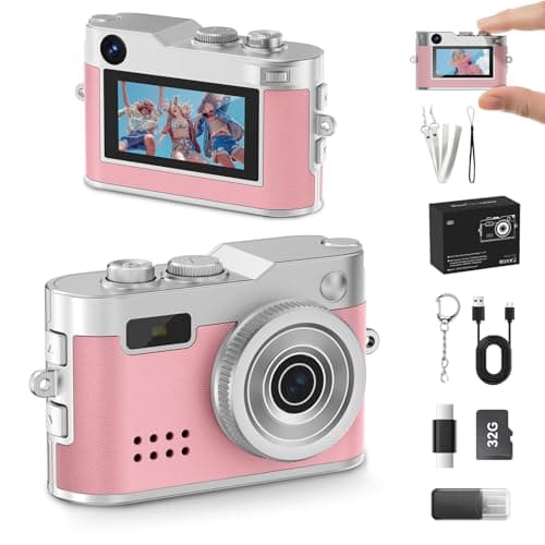 Keychain Camera, 1080P Y2K Vibe Camera, 32GB Card, 80 Min Record, Pocket-Sized Birthday Gift for Best Friends, Travel & Campus Life - Image 1