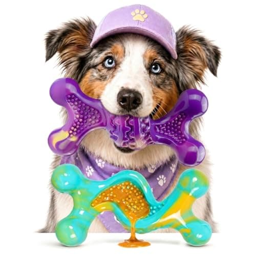 Kseroo Dog Toys for Aggressive Chewers: Larger Size, Weighing 400g, 2 Pack Tough Dog Toy for Medium & Large Dogs Weighing 30-120 lbs, Indestructible Dog Chew Toys - Image 1