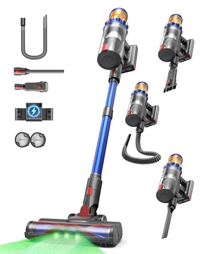 Cordless Vacuum Cleaner, 650W/55Kpa Vacuum Cleaners for Home, 70Mins Stick Vacuum with Self-Standing,Anti-Tangle,Wall Mount Charging,Lightweight Wireless Vacuum for Hardwood Floors Carpet Pet Hair Car - Image 1