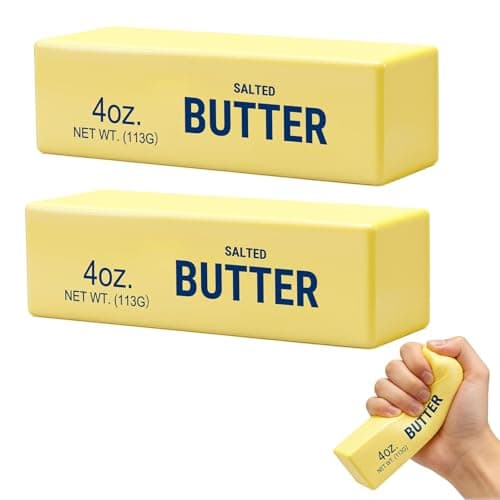 Butter Squishy, Butter Slow Rising Squishy, Butter Stick Squeeze Balls for Stress Relief, Soft Pressure Sensory for Adults, Squeeze Toys (2Pcs, Butter Stick) - Image 1