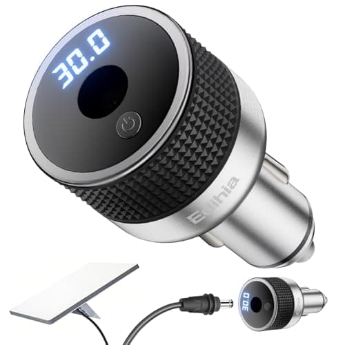 Starlink Mini Car Adapter 12V/24V to 30V, No Reboot Power, Digital Voltage Display, Keeps Starlink Online, 60W Cigarette Lighter Adapter, Supports 16AWG 30M Cable, All-Metal for RV Boat Truck (Silver)