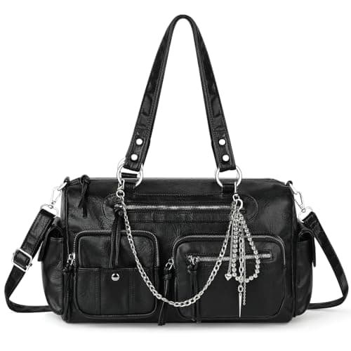 Jourea Shoulder Bag for Women, Multi-Pocket Hobo Crossbody Handbag with Adjustable Strap Soft Vegan Leather Tote Bag for Work Travel Shopping - Image 1