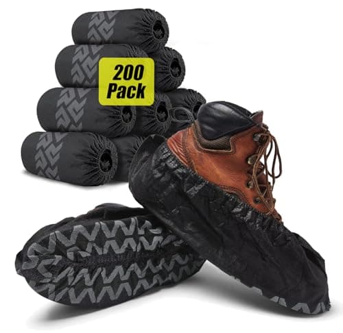 X-Large Disposable Boot & Shoe Covers 100 Pairs (200 Pack) Non Slip Durable Fits Virtually Most Shoes - Image 1