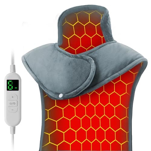 Heating Pad for Neck and Shoulders and Back - Electric Heating Pad for Pain Relief with 6 Heating Levels & 4 Time Setting, Christmas Birthday Gifts for Women Men Dad Mom Elderly (20" x 30") - Image 1