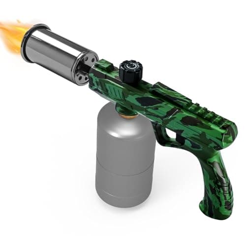 Yunvolx Propane Torch Gun, 3272°F/1800℃ Adjustable Flame Torch Lightweight Safe for Cooking, Camping, DIY Repairs & Outdoor Use, Safe Handheld Torch (Propane Tank Not Included) - Image 1