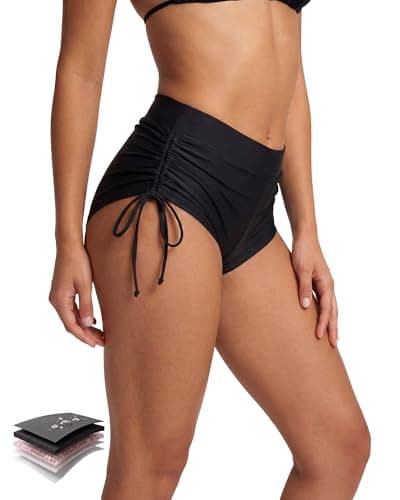 La LiVita Leakproof Menstrual Period Swimwear Tummy Control Drawstring Period Boxers Incontinence Waterproof Swim Shorts for Women Girls Teens Black L - Image 1