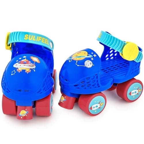 SULIFEEL Kids Adjustable Quad Roller Skates,Toddler Beginner Roller Skates for Girls and Boys Age 2-5 Years Old - Image 1