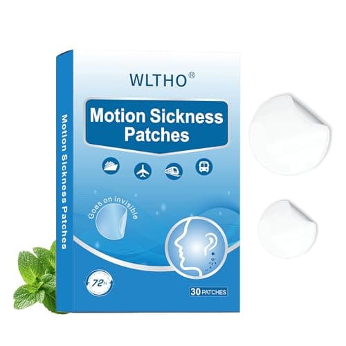 WLTHO 30ct Clear Motion Sickness Patches Non Drowsy, Sea Sickness Patch for Cruise Travel Essentials, Waterproof Patches Behind Ear, Invisible Clear Color, Long Last 72H - Image 1