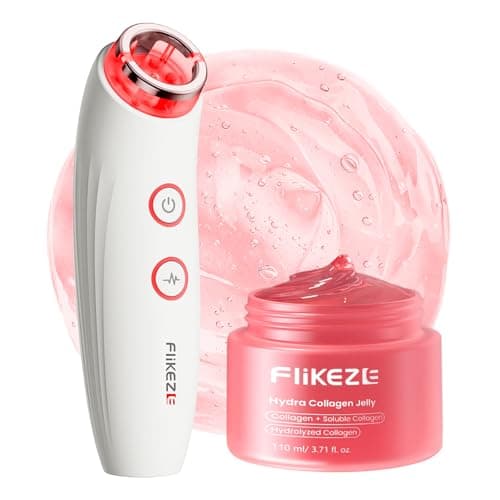 Flikeze Microcurrent Facial Device for Face and Neck, Vacuum Suction and Red Light Beauty Device, Rechargeable Facial Skincare Tool for Home Use - Image 1