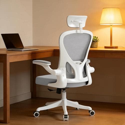 SICHY AGE Ergonomic Office Chair with Adjustable Lumbar Support & Flip-Up Armrests - High Back Computer Desk Chair with Thickened Seat Cushion, Rolling Wheels for Home/Office Study Work - Image 1
