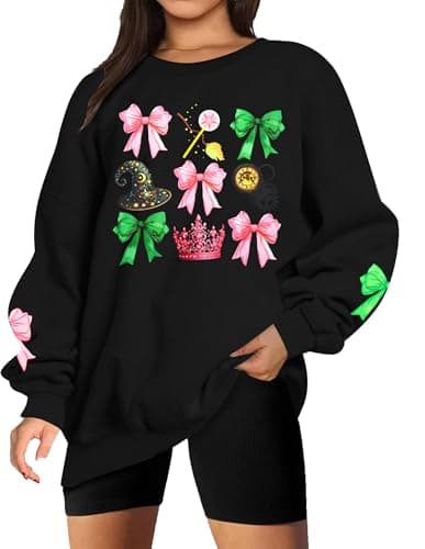 ASTANFY Musical Movie Sweatshirt for Women Witch And Princess Sweatshirts Witches Musical Movie Fans Gift Long Sleeve Tops Black - Image 1