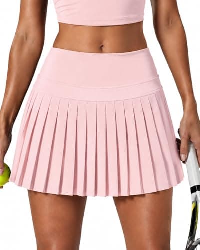 Leapstride Pleated Tennis Skirt for Women with Pockets Shorts High Waisted Athletic Golf Skort for Workout Pickleball - Image 1