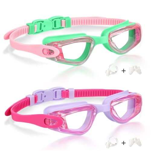 Aegend Swim Goggles for Kids Youth 3-14 Anti-Fog Anti-UV Comfort Fit Goggles for Swimming - Image 1