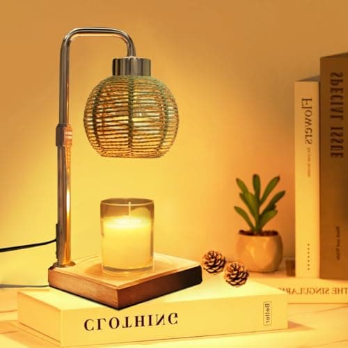 Candle Warmer Lamp - Electric Candle Lamp with Timer, Adjustable Dimmable & Height Wax Warmer Lamp for Melting Heating Small Jar Candles Scented Candle Warmer, Gifts for Home/Bedroom Decor(Gold) - Image 1