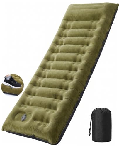 Wanfifi Camping Sleeping Pad 6" Thick Sleeping Mat Foot Pump Connectable - Image 1