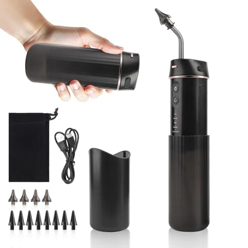 Berrcom Ear Wax Removal Kit with Sanitizing Mode & 6 Nozzles - Upgraded Electric Ear Cleaner and Irrigation System, 3 Pressure Settings, One-Piece Tank, IPX7 Waterproof, USB-C