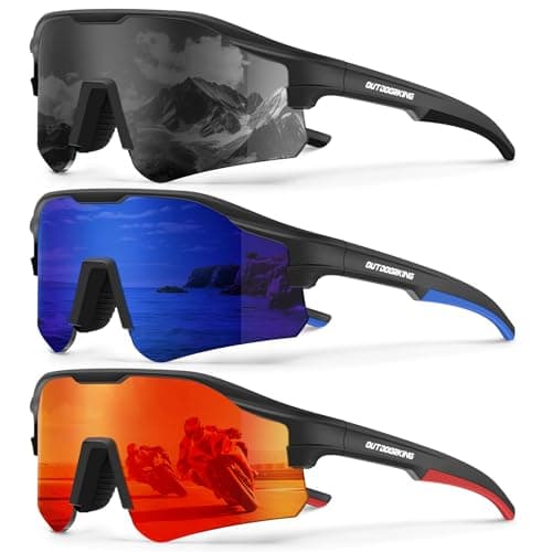 KALIYADI Mens-Sunglasses Polarized Running-Sunglasses: Sports Sun glasses Men Women UV400 Protection for Cycling Fishing