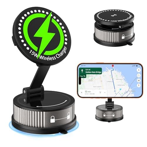 QJMSJZJFDC for MagSafe Car Mount,15W Fast Wireless Charging - Image 1