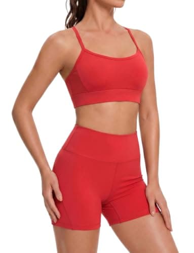 Workout Sets for Women 2 Piece Yoga Outfits Matching Active Wear Gym Set