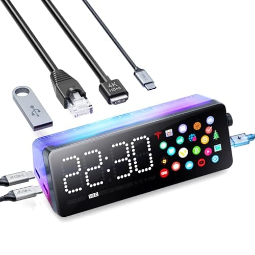 Laptop Docking Station, 7-in-1 USB C Docking Station with Screen, Multiple Built-in Apps, USB C Hub with HDMI 4K@60Hz, 1 Gbps Ethernet, 90W Max Charging for Laptop, 5Gbps USB-A/C Ports for Windows/Mac - Image 1