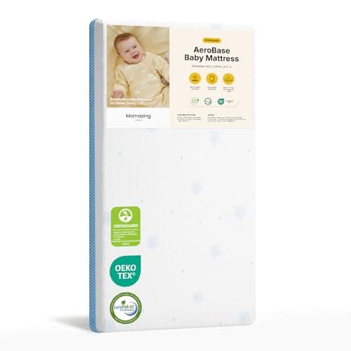 MAMAZING Baby Crib and Toddler Mattress, 2-Stage Breathable Mattress, Non-Toxic, Waterproof Sleep Surface, Machine-Washable Cover for Easy Care, Fits Standard Baby Crib & Toddler Bed - Image 1