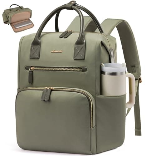 LOVEVOOK Laptop Backpack for Women & Men, Multi-Pocket College Business Work Bookbag with Saparate Laptop Compartment, Water Resistant Commute Travel Backpack for Teacher Nurse, 15.6 Inch