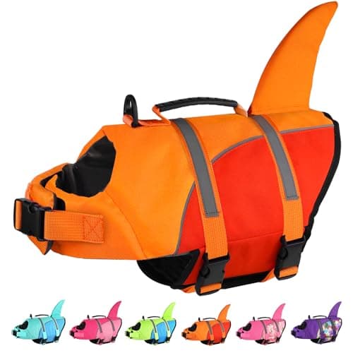Doglay Shark Life Vest for Dogs - Ripstop Jacket With Superior Buoyancy and Rescue Handle, Adjustable for Boating Swimming, Pet Flotation for Small Medium Large Dogs - Image 1