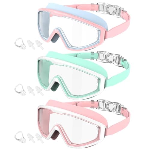 CIFOYA Kids Swim Goggles, 3 Pack Swimming Goggles for Kids 4-16, Anti-Fog UV Protection Pool Glasses for Boys Girls - Image 1