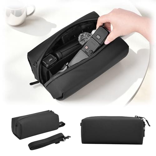 Flymile Pocket 4 3 Case for DJI Osmo/Xtra Muse, for Insta360 Luna Ultra Storage Shoulder Bag, Travel Pouch Protective Cover for DJI Osmo Pocket 4/3 Creator Combo Protector Accessories