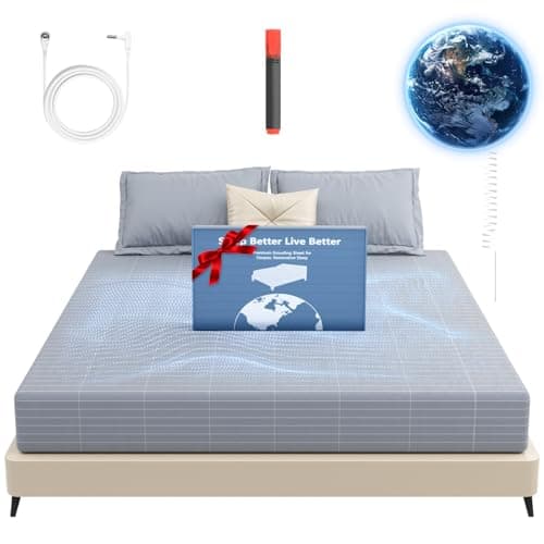 Grounding Sheets, 90% Organic Cotton+10% Pure Silver Fiber, Grounding Well Bed Sheets for Improved Sleep & Wellness, 15" Deep Pocket Grounded Sheets Fitted Earthing Sheets(Gray, King) - Image 1