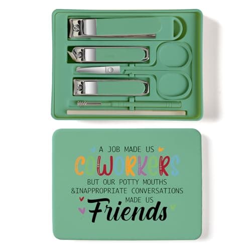 TTJHGYQO 6-Piece Nail Clipper Set with Nail File, Tweezers and ingrown toenail Removal kit Travel Nail kit for Men and Women (Coworker Green) - Image 1