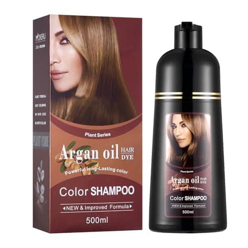 Dark Brown Hair Dye Shampoo 3 in 1, Covers Gray in Minutes, with Argan Oil, Long Lasting Color, Easy At-Home Use for Women & Men, 100% Gray Coverage, Gentle Herbal Formula, Safe & Natural, 16.90 Fl Oz - Image 1