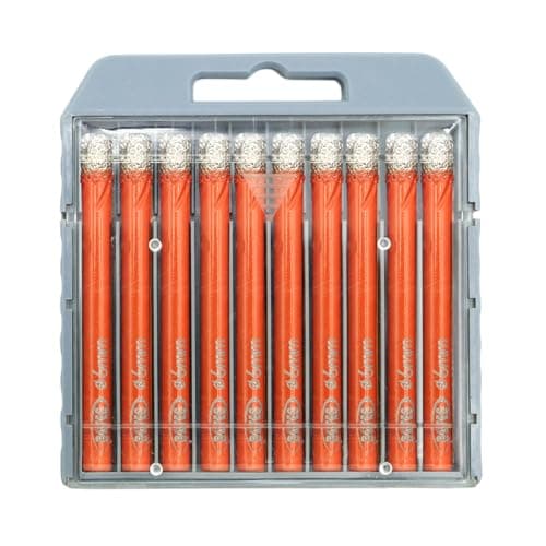 Dry Diamond Drill Bit Set,BGTEC 10pcs 1/4" 6mm Hole Saw for Granite,Marble,Masonry, Concrete, Tile/Ceramic, Glass, Hard Plastic,Vacuum Brazed Diamond Core Drill Bit Kit - Image 1