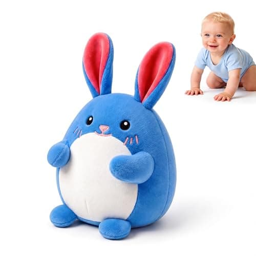 SAIMAND Baby Toys 6-12 Months, Crawling Bunny Baby Toy with 48 Songs & Record Repeat, Interactive Musical Plush Toy for Babies, Rechargeable Dancing Stuffed Animal, Sensory Toy for Toddlers 1-3 - Image 1