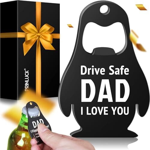 Fathers Day for Dad Gifts, Drive Safe Penguin Gifts - Beer Bottle Opener, Kitchen Bar Gadgets - Gift for Husband from Wife, Dad I Flippin Love You Fathers Day Decoration, Men Christmas Birthday Gift - Image 1
