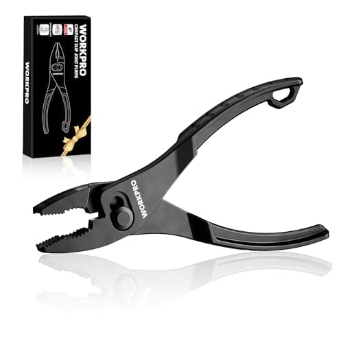 WORKPRO 4 Inch Slip Joint Pliers, High-Toughness Alloy Steel Adjustable Pliers with Two-Position Smooth Switch, Anti-Rust Coating, Pocket Pliers for Tight Spaces & Versatile Use